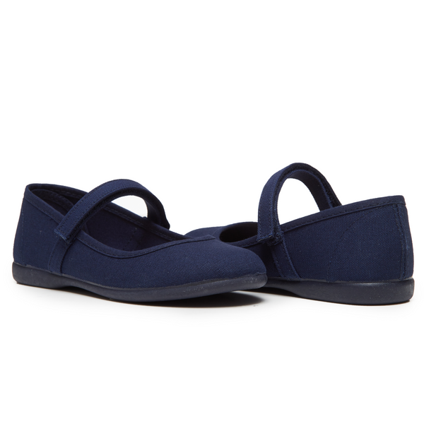 Classic Canvas Mary Janes in Navy Blue