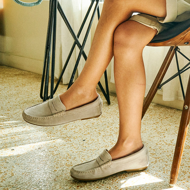 Mocasines de ante Penny de Childrenchic® para niños en gris