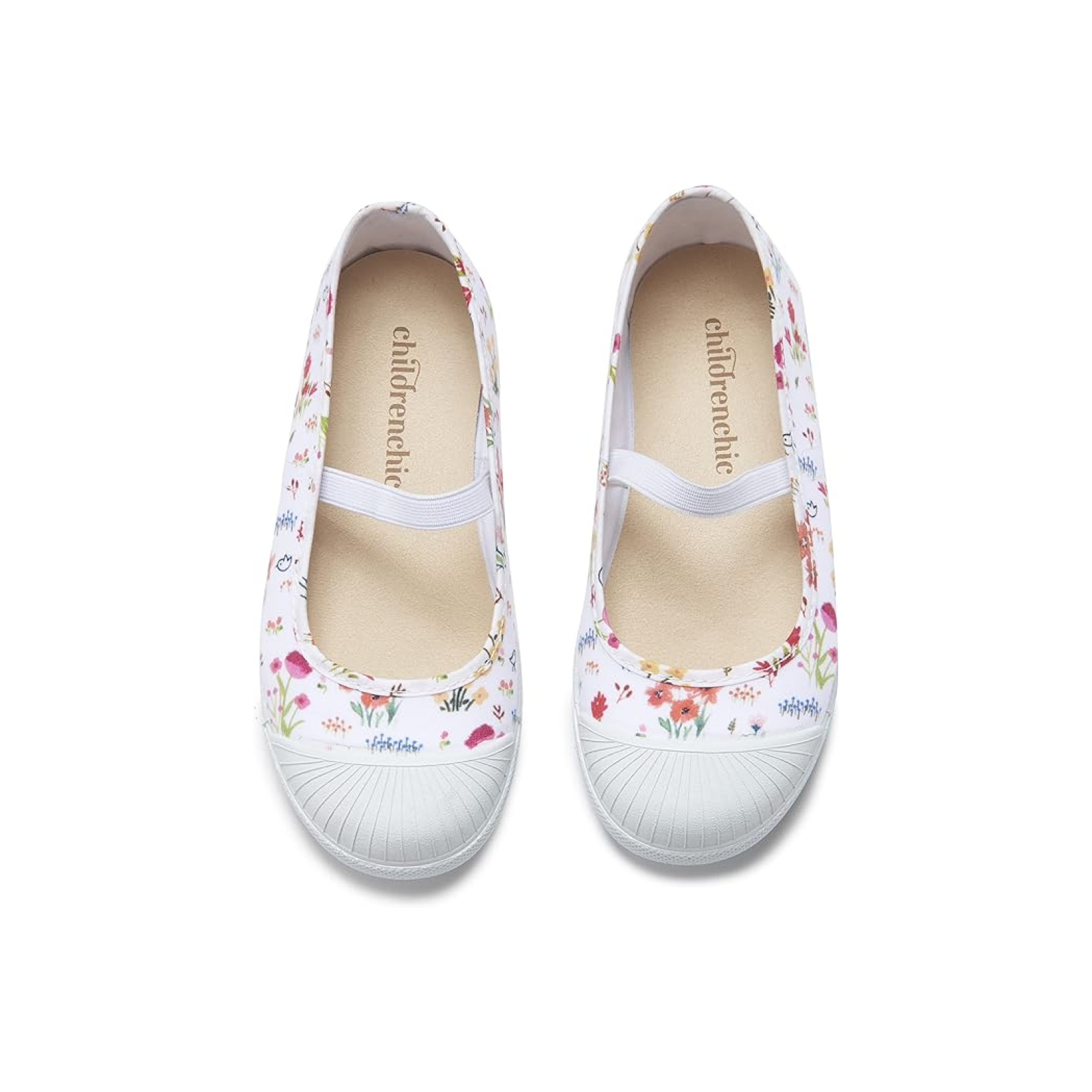 Merceditas elásticas de lona Childrenchic® de Amazon-Girls en rosa topo