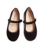 Classic Suede Mary Janes in Black