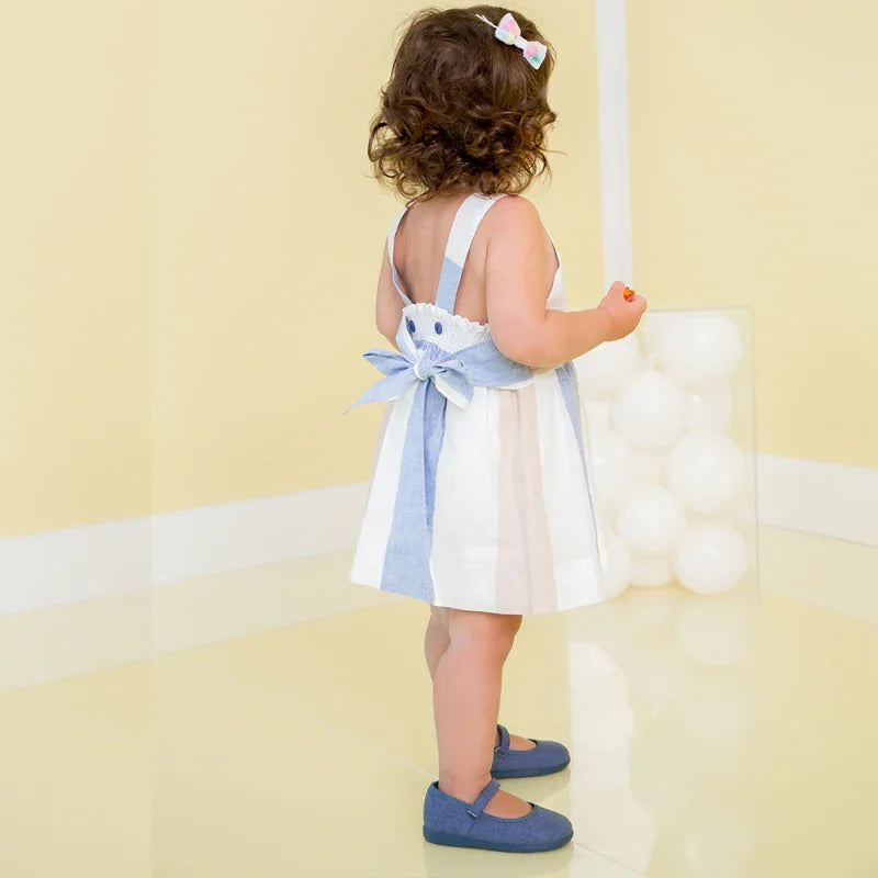 Merceditas de lona Childrenchic® para niñas en azul vaquero