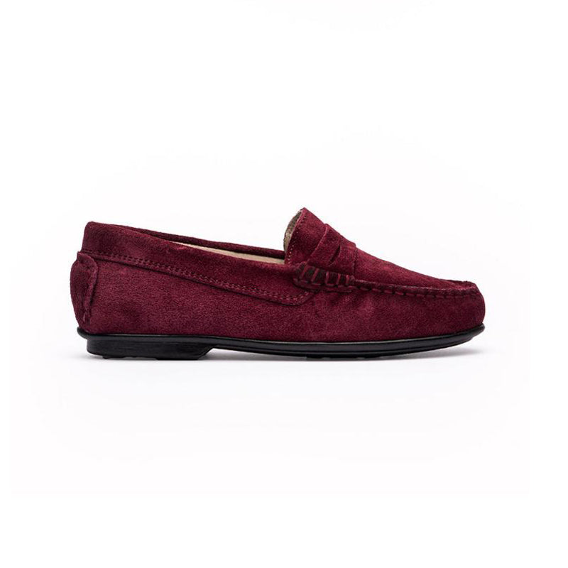 Burgundy Suede Boys Penny Loafers Burgundy Suede Boys Penny Loafers
