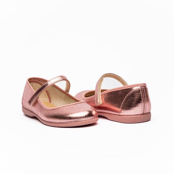 Classic Shimmer Mary Janes in Pink