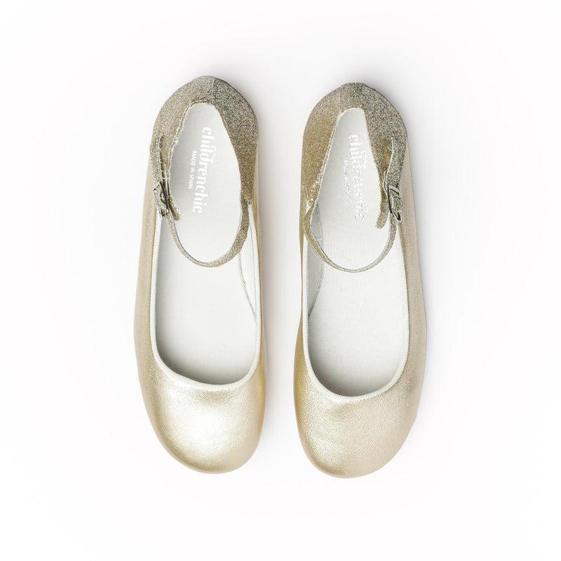 Merceditas de lona Childrenchic® para niñas en azul vaquero