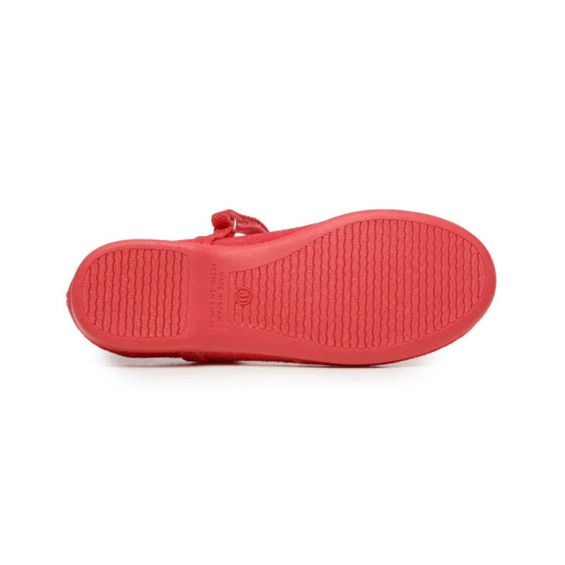 Merceditas de lona Childrenchic® para niñas en rojo