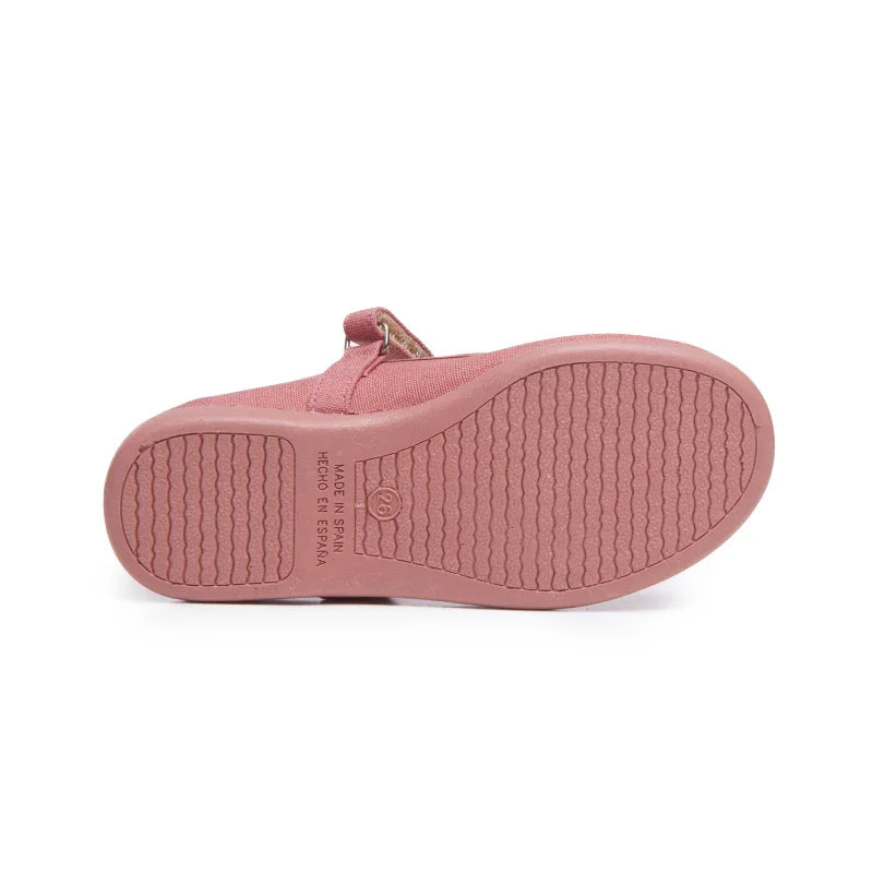 Amazon- Mary Janes de lona Childrenchic® para niñas en palisandro