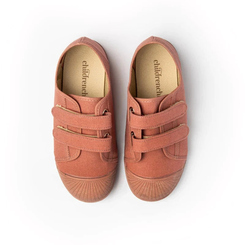 Zapatos deportivos Childrenchic® de doble velcro para niña en palisandro