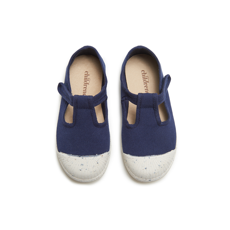 ECO-friendly T-band Sneakers in Navy