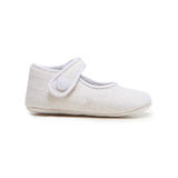 Childrenchic® My-First Linen Mary Janes in White