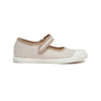 ECO-friendly Canvas Mary Jane Sneakers in Camel Stripes