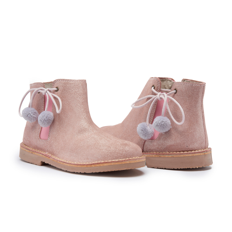 PomPom Boots in Rose – childrenchic