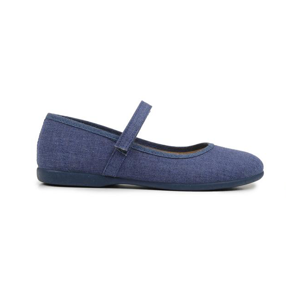 Girls' Childrenchic® Canvas Mary Janes in Denim Blue