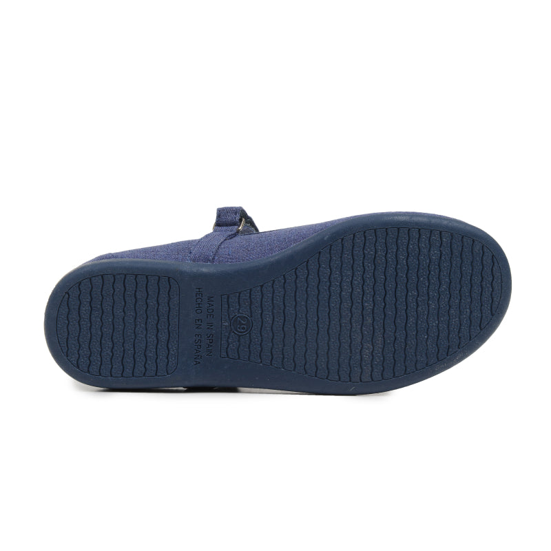 Girls' Childrenchic® canvas Mary Janes in denim blue