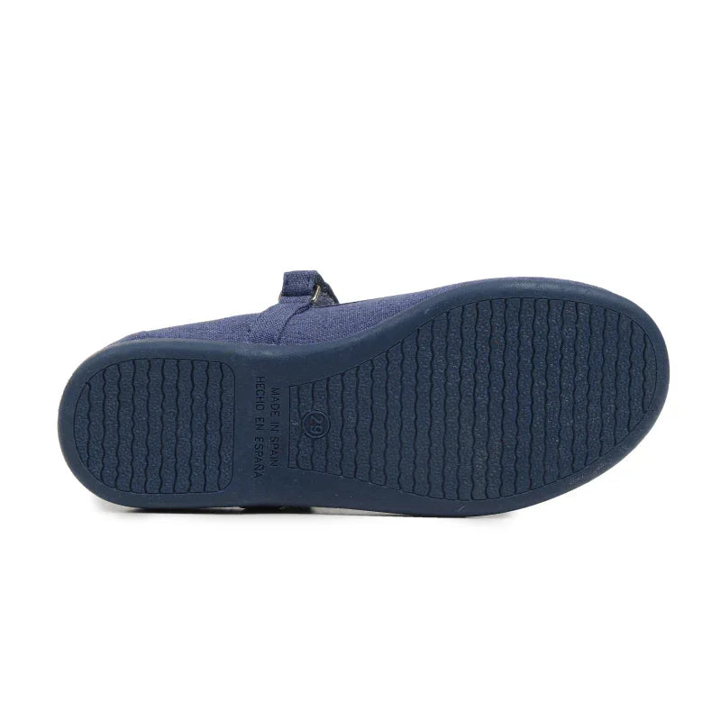 Girls' Childrenchic® canvas Mary Janes in denim blue