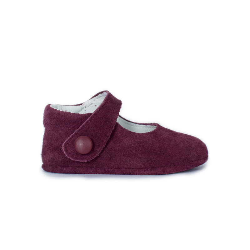 My-First Burgundy Suede Mary Janes