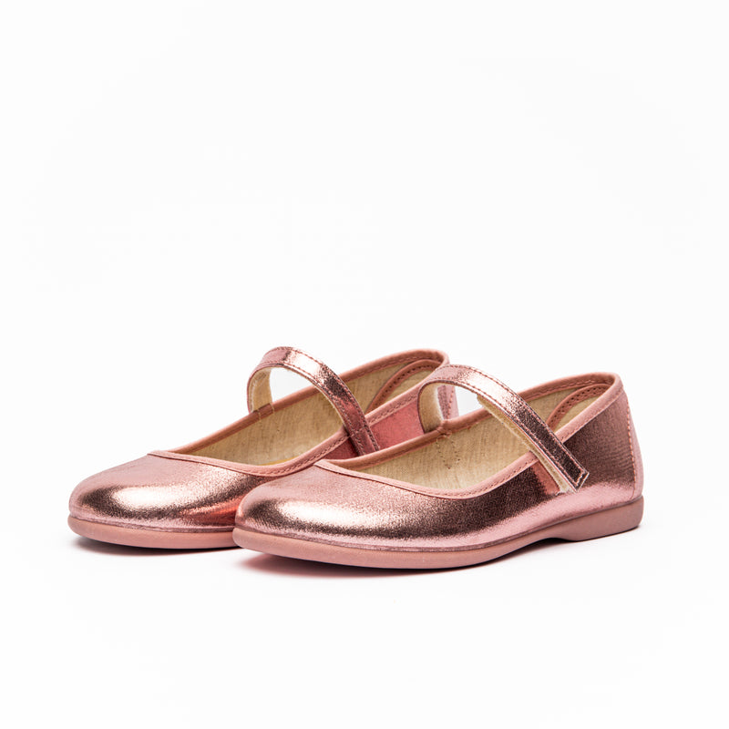 Classic Shimmer Mary Janes in Pink