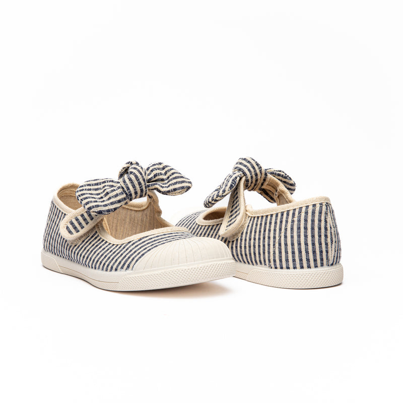 Canvas Mary Jane Sneakers in Stripes