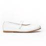 Classic Leather Hard Sole Mary Janes in White