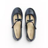 T-Strap Party Shoes in Navy Shimmer