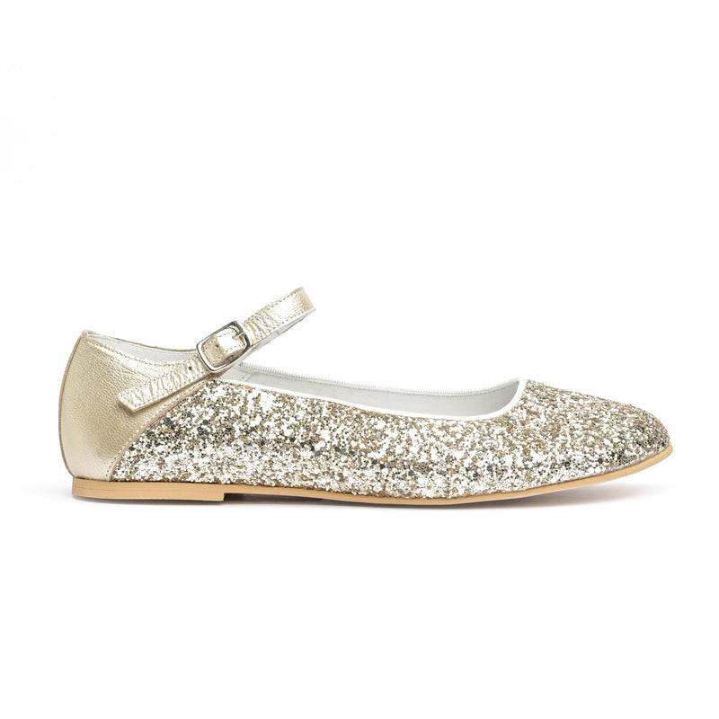 Glitter Ankle Mary Jane in Gold