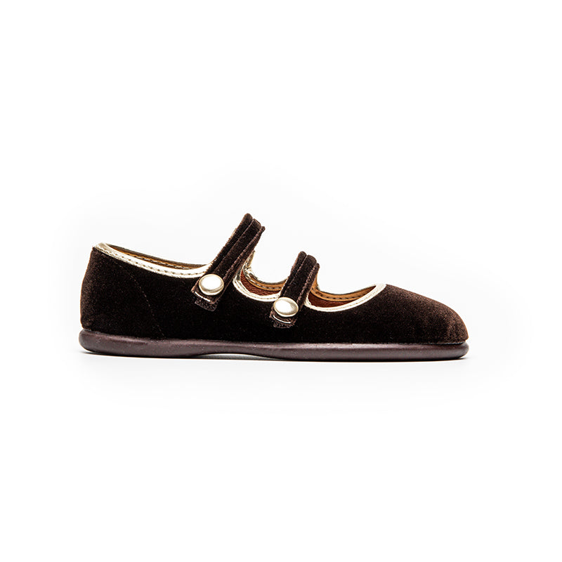 Navy Metallic Leather Cap Toe Mary Jane Shoes