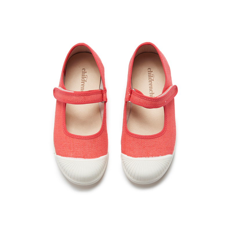 Canvas Mary Jane Sneakers in Coral
