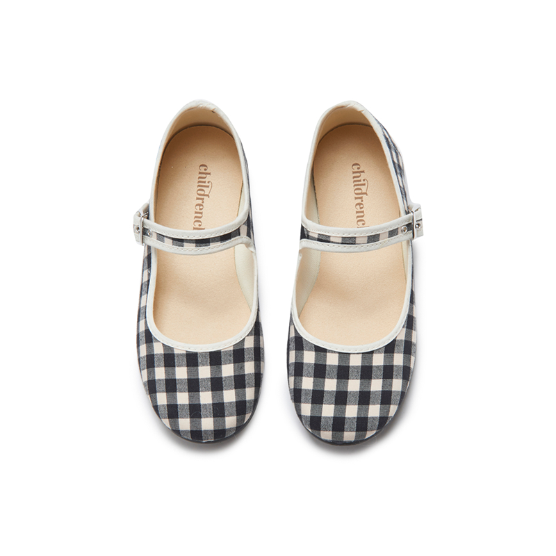 Classic Canvas Mary Janes in Black Gingham