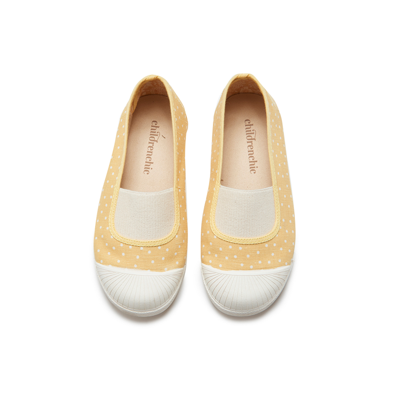 Canvas Slip-on in Yellow Dots