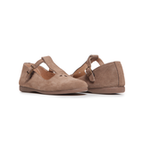Suede Spectator T-bands in Taupe