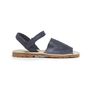 Leather Sandals in Navy Glitter