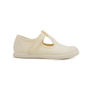 Canvas T-Band Sneakers in Ivory