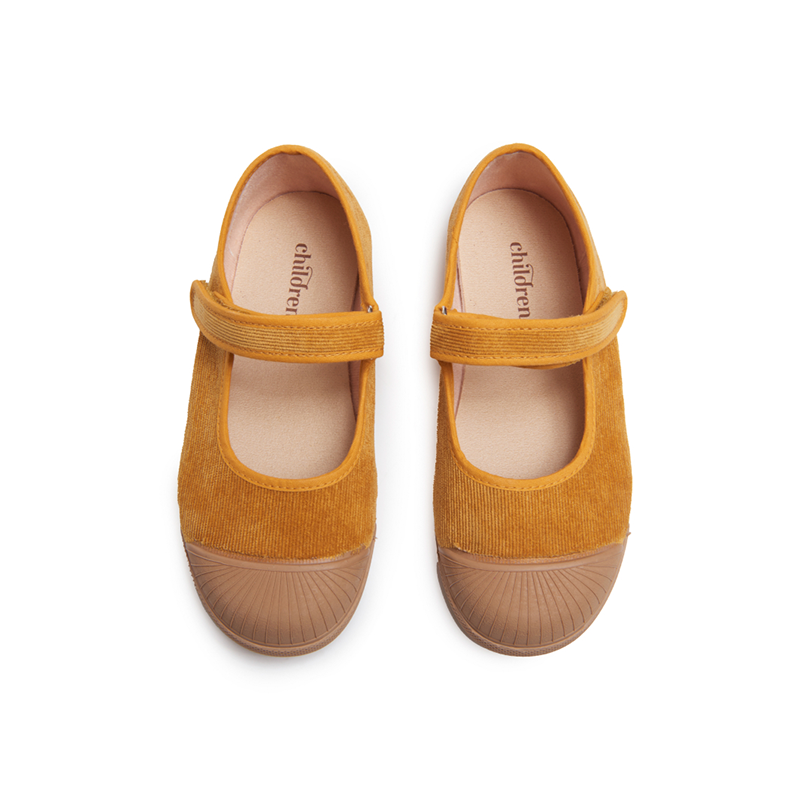 Corduroy Mary Jane Sneakers in Marygold