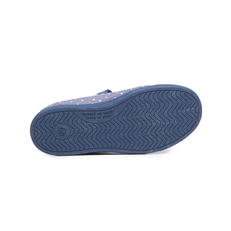 Zapatos deportivos estilo Mary Jane Captoe de lona Childrenchic® con lunares azules