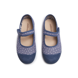 Girls' Childrenchic® Canvas Mary Jane Captoe Sneakers in Blue Dots