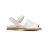Girls' Childrenchic® Leather Sandals in Silver Shimmer