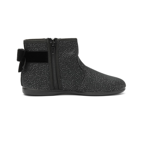 Sparkle Zipper Party Boot in Black
