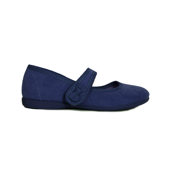 Girls' Childrenchic® Navy Suede Bow Mary Janes