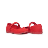 Classic Canvas Mary Janes in Red