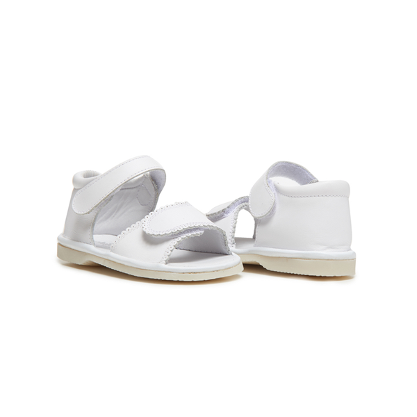 My-First Leather Velcro Sandal in White