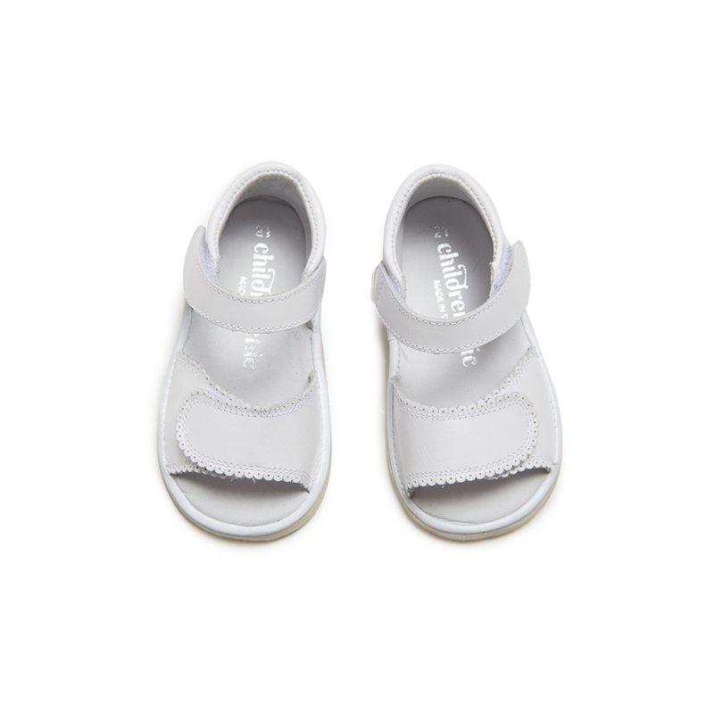 My-First Leather Sandal in White
