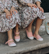 ECO-friendly Canvas Mary Jane Sneakers in Peach