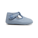 Childrenchic® My-First Linen T-Band Shoes in Blue