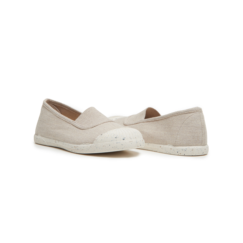 ECO-Friendly Canvas with Elastic Slip-on in Taupe
