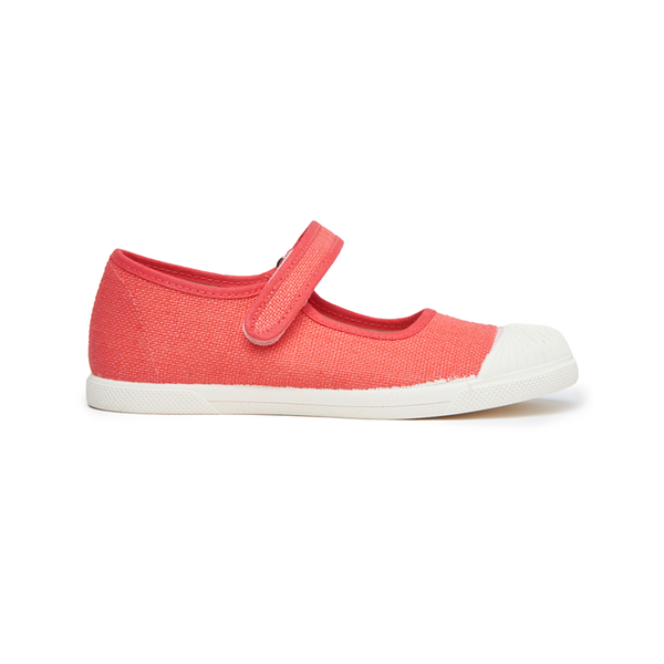 Canvas Mary Jane Sneakers in Coral