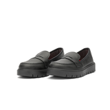 School Treated Leather Loafers in Black