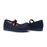 Suede Stars Elastic Mary Janes in Navy