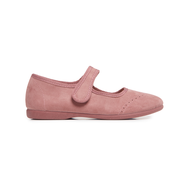 Suede Spectator Mary Janes in Pink