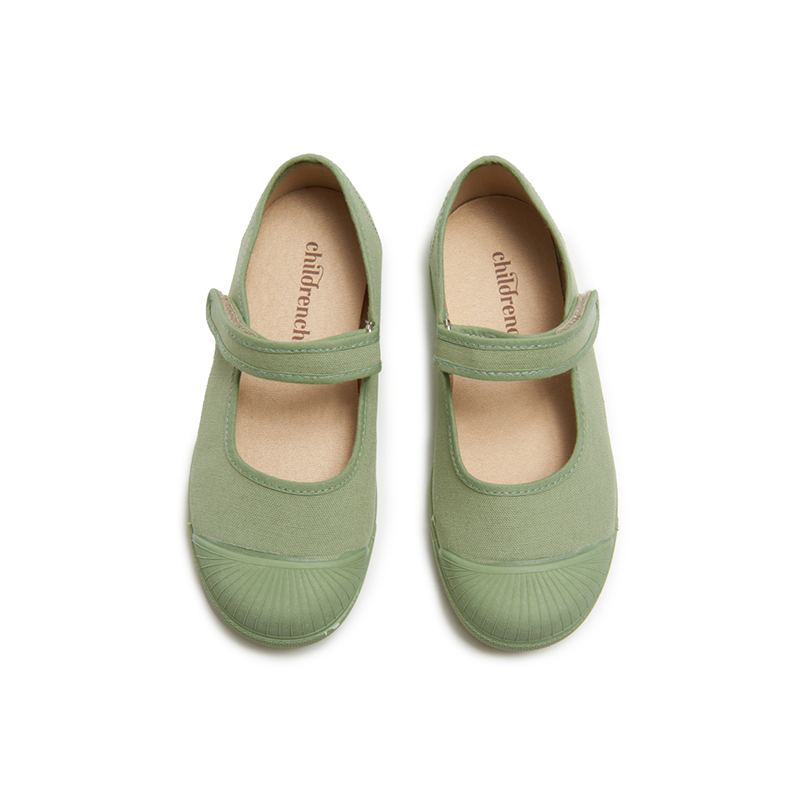 Zapatillas Mary Jane Captoe de lona Childrenchic® para niña en hojas