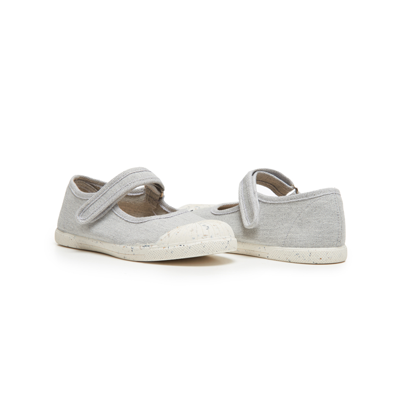 ECO-friendly Canvas Mary Jane Sneakers in Grey