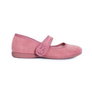 Suede Bow Mary Janes in Lipstick